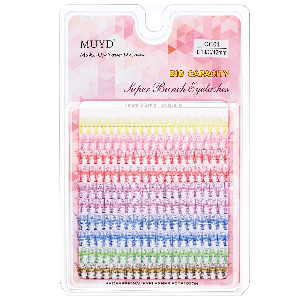 Colored mink eyelashes are natural and easy to operate. Multi colored eyelashes party eyelash makeup tool, Russian curly eyelash