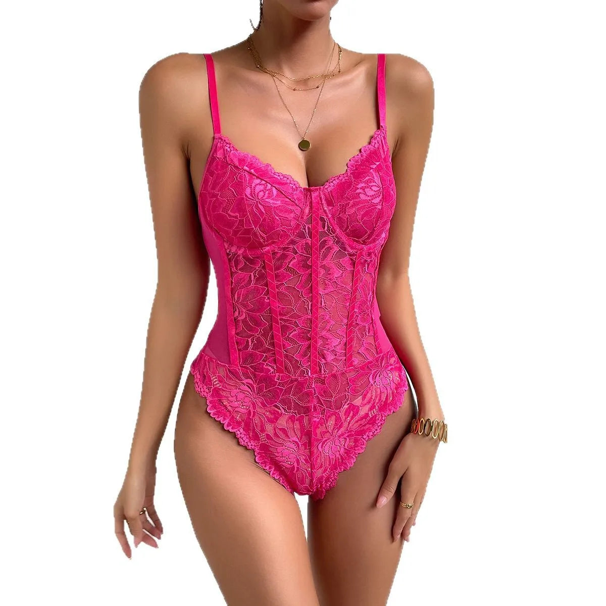 Women Bodysuit Female Body Streetwear Leotard Sexy Skinny Elegant Basic Overalls Top Corset Sexy Lace Slimming Backless Bodysuit