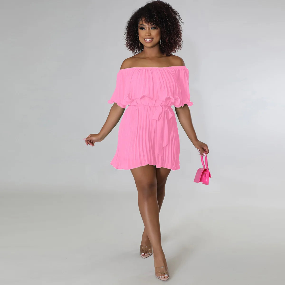 Customized Romper Women Jumpsuit Clothing Solid  Loose Off Shoulder Casual Sweet  Shorts Playsuits New Summer