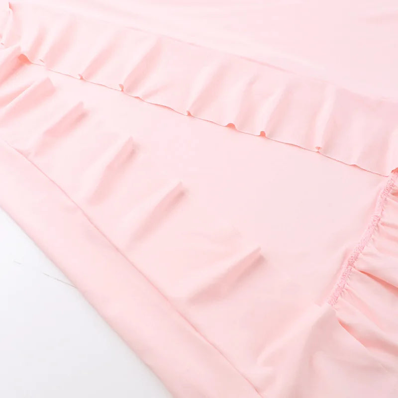 Ladies Summer Ruffle Evening Birthday Party Dress Women Sleeveless Backless Side Slit Long Dresses Clubwear Woman Clothes 2025