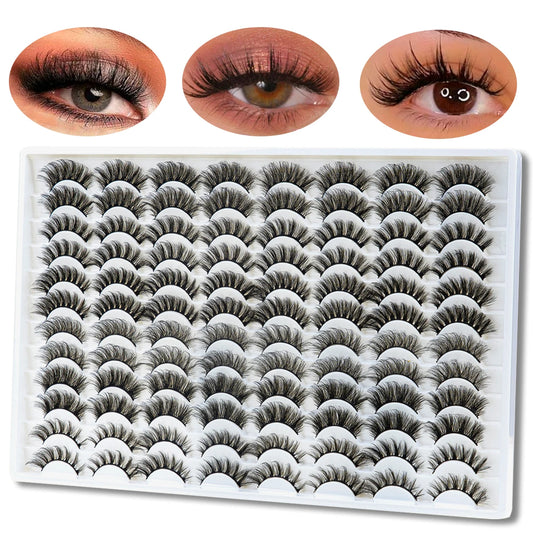 48 pairs natural long 3D false mink eyelashes 6 mix styles fake lashes makeup Mink Lashes extension eye lashes