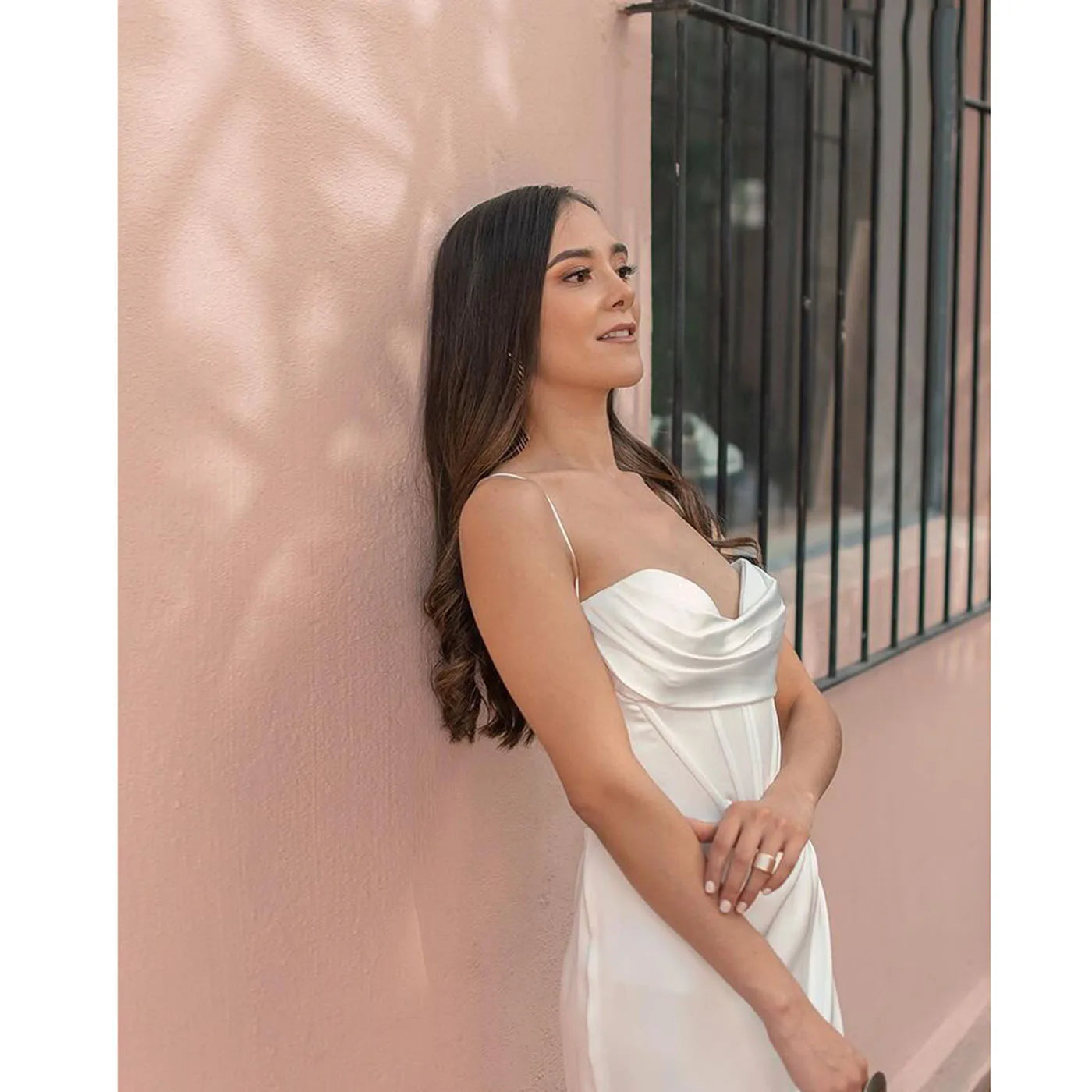 New Summer Prom Dress Women'S Sling Sleeveless Solid Color Dress One Word Neck Slim Fit Open Back Slit Red Sexy Dress