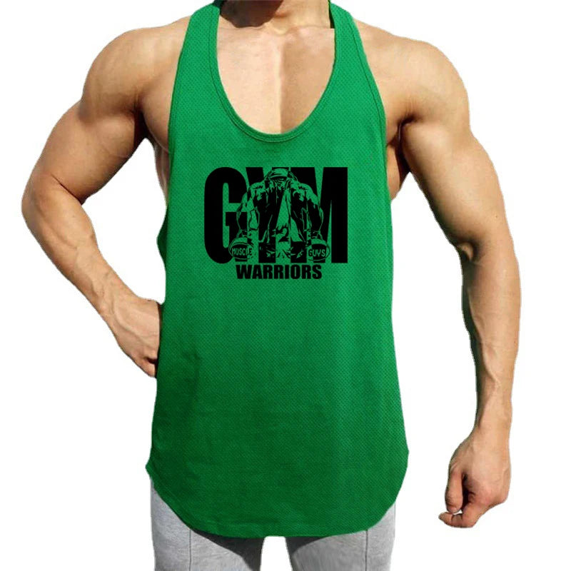 Gym Clothing Mens Mesh Fitness Stringer Tank Top Men Bodybuilding Vest Running Vest Workout Sleeveless T Shirt Sports Tanktop