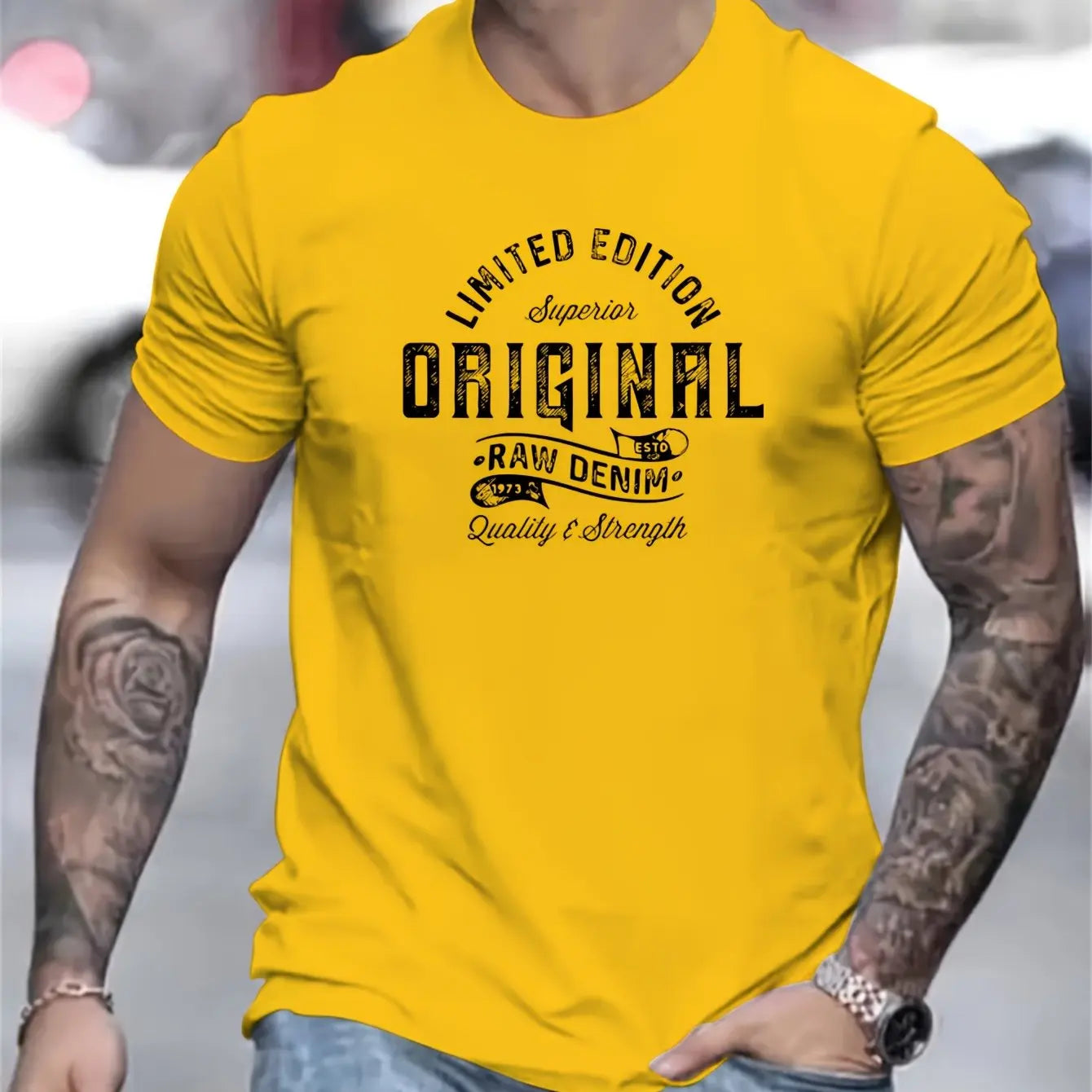 Men's summer 100% pure cotton fashionable casual sports loose edition pattern printed round neck short sleeved T-shirt top