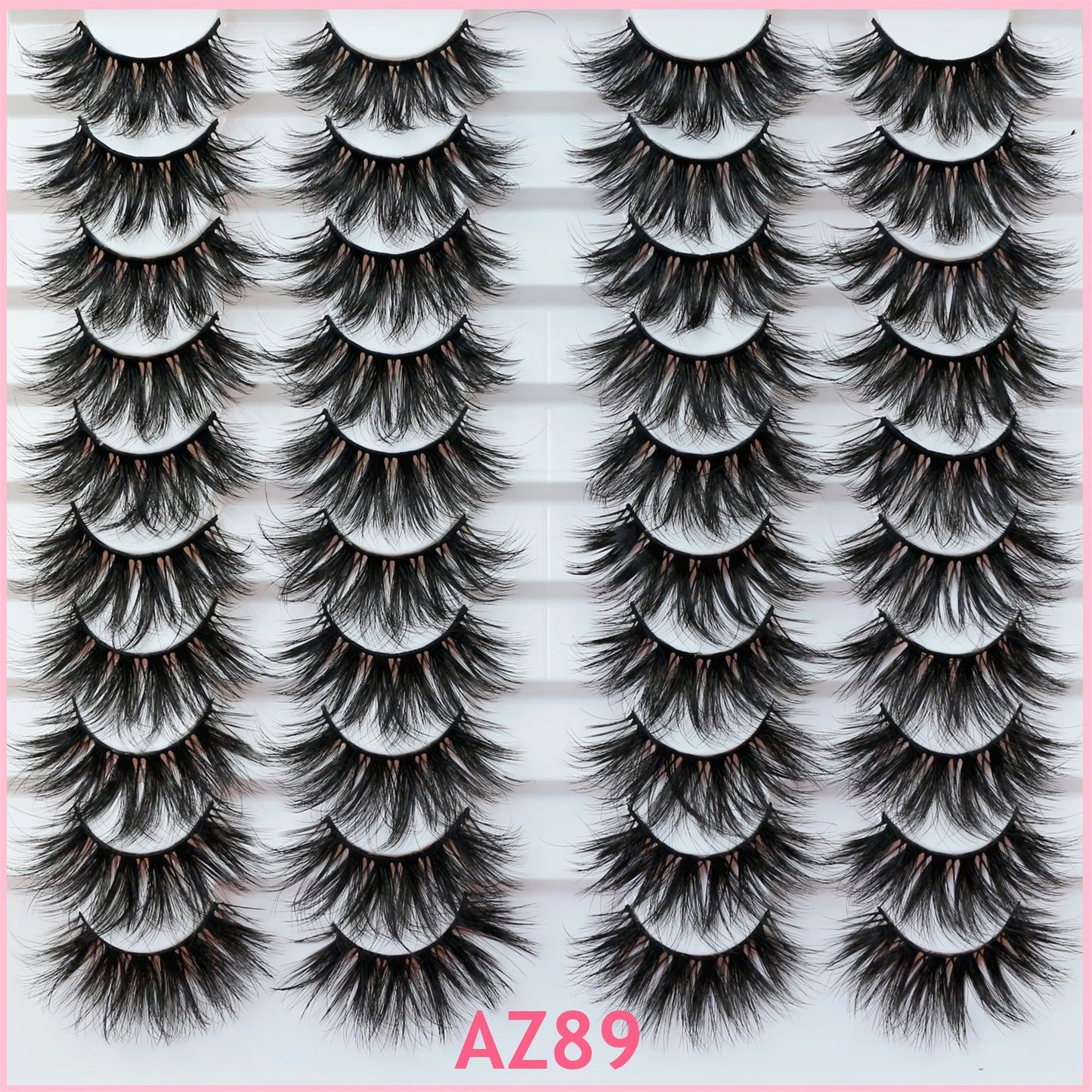 Abestyou 11-18mm 20pairs Natural Fake EyeLashes Book Individual Wispy Thick Faux Mink Cat Eye Lashes Makeup Tools